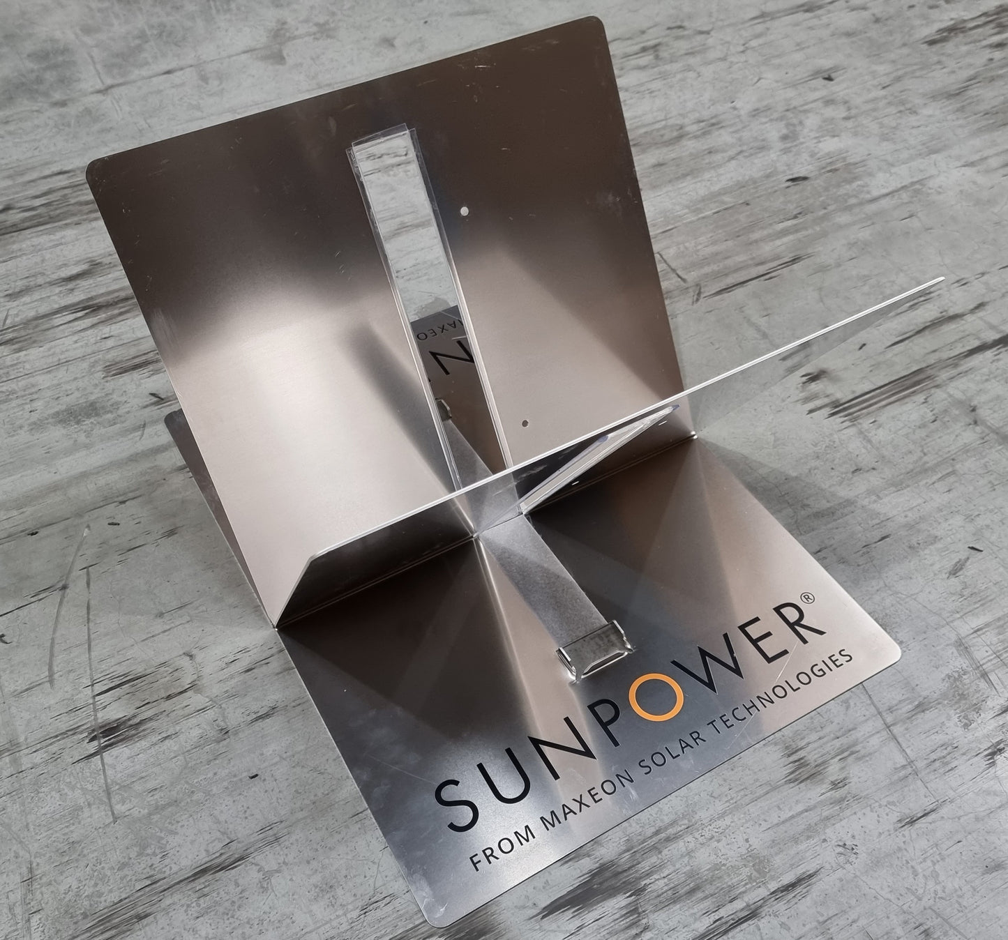 SunPower Solar Panel Display Stands - PRICE DISCOUNTED as no panel protection included