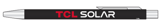 TCL SOLAR Black Recycled Aluminium Pens - Box of 50